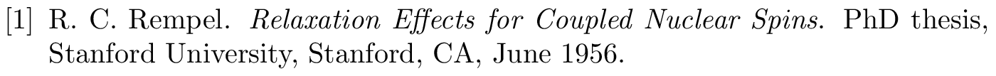 BibTeX example: phdthesis citation style abbrv